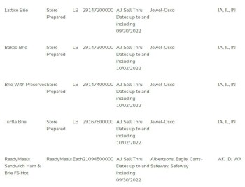 食品召回 Albertsons prepared products with Brie & Camembert cheeses - recalled due to Listeria Albertsons Com... 照片 #9