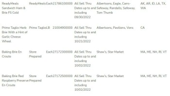 食品召回 Albertsons prepared products with Brie & Camembert cheeses - recalled due to Listeria Albertsons Com... 照片 #10