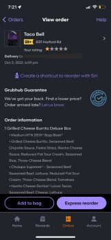 Consumer Review - Food Safety Taco Bell, 8311 Harford Road, Parkville, MD, USA I ordered from here through Grubhub. Not only was t... photo #2