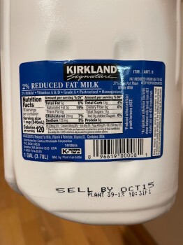 Consumer Review - Food Safety Costco Wholesale, 1430 S Ashland Ave, Chicago, IL, USA Two days ago I bought a gallon Kirland 2% mil... photo #2