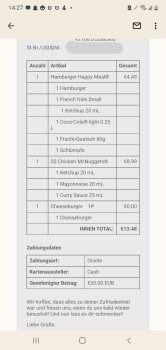 Consumer Review - Food Safety McDonald's, Duisburger Straße, Hamborn Duisburg, Deutschland Mein Sohn und meine Tochter haben sich... photo #1