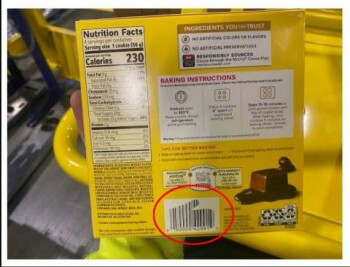 Food Recall Nestle Toll House Stuffed Chocolate Chip Cookie Dough with Fudge Filling - recalled due to foreign o... photo #2