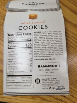 Food Recall Hammond’s Candies  Salted Caramel Cookies  - recalled due to undeclared peanuts Hammond’s Candies of... photo #2
