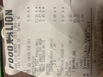 Consumer Review - Food Safety Food Lion, South Pollock Street, Selma, NC, USA Gave my children a meatball hot pocket From the big... photo #1