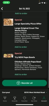 Consumer Review - Food Safety Papa Johns Pizza, West McNab Road, North Lauderdale, FL, USA Got the food Wednesday night and Thursd... photo #1