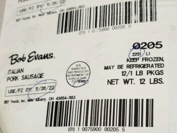 Food Recall Bob Evans Italian Sausage - recalled due to extraneous materials The FSIS announced the recall of ap... photo #2