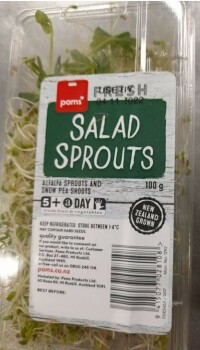 Food Recall Pams sprouts products - recalled due to possible Salmonella Foodstuffs Own Brands Ltd is recalling i... photo #2