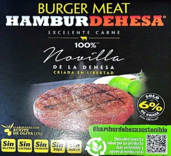 Food Recall HAMBURDEHESA BURGER MEAT Novilla de la dehesa - recalled due to Salmonella Spanish Agency for Food S... photo #1