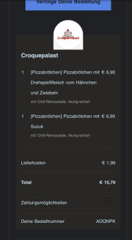 Consumer Review - Food Safety Croque Palast, Stellingen, Hamburg, Germany Mein Freund hat sich Pizzabrötchen mit  Kebab bestellt .... photo #2