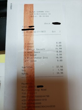 Consumer Review - Food Safety Olive Garden Italian Restaurant, North Milwaukee Street, Boise, ID, USA Suspected food poisoning.... photo #2