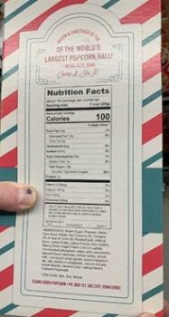 Food Recall Cedar Creek Popcorn Old-Fashioned Caramel Holiday Popcorn Box - recalled due to Undeclared Wheat Ced... photo #3