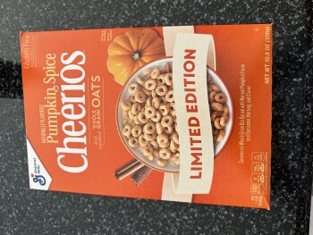 Consumer Review - Food Safety Cheerios Pumpkin Spice, Target, Pittsburgh, PA, USA Had a huge bowl of Cheerios Pumpkin Spice with m... photo #1