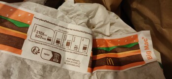 Consumer Review - Food Safety McDonald's, Vitré, France Manger un Big Mac. Dîner chez McDo, mon épouse et moi même avons consommé... photo #2