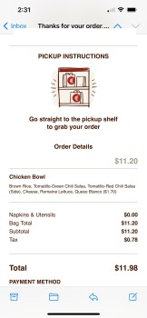Consumer Review - Food Safety Chipotle Mexican Grill, Franklin Village Drive, Franklin, MA, USA they shut down in person orders an... photo #1