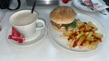 Consumer Review - Food Safety Wimpy, O.R. Tambo, Kempton Park, South Africa Today,  A burger petty I ate from here , I had the sym... photo #2