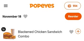 Consumer Review - Food Safety Popeyes Louisiana Kitchen, Lemon Grove Avenue, Lemon Grove, CA, USA I bought the new blacken chicken... photo #1