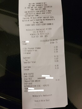 Consumer Review - Food Safety McDonald's, North Pacific Street, Mineola, TX, USA Served a severely undercooked burger. Sick now photo #2