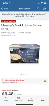 Consumer Review - Food Safety Sam's Club, 350 Harbison Boulevard, Columbia, SC, USA We bought a 2pak lobster bisque from this stor... photo #3