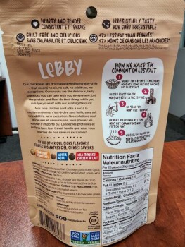 Rappel d'aliments Lebby Dark Chocolate Chickpea Snacks recalled due to undeclared milk The affected product is being r... photo #2