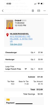 Consumer Review - Food Safety McDonald's, Roosevelt Road, Hillside, IL, USA I got my son a big breakfast from here in the morning.... photo #2