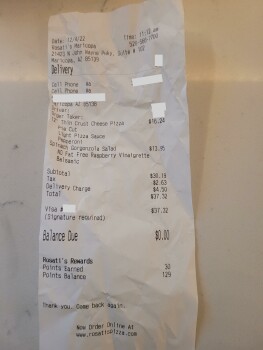 Consumer Review - Food Safety Rosati's Pizza, North John Wayne Parkway, Maricopa, AZ, USA today,  pizza or spinach salad.  I have... photo #4