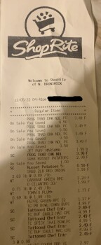 Avis du consommateur - Sécurité alimentaire Tattooed chef spicy Thai, ShopRite of North Brunswick, Renaissance Road, North Brunswick Township, N... photo #2