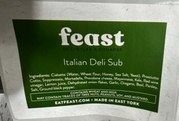 Reclame de Alimentos Feast by Circles & Squares sandwiches - recalled due to undeclared egg The affected products are bei... foto #2