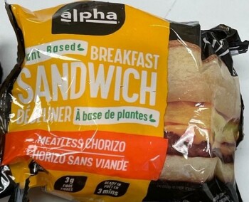Food Recall Alpha Plant-based Breakfast Sandwiches and Burritos - recalled due to allergens The affected product... photo #3
