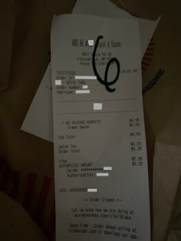 Consumer Review - Food Safety Blake's Lotaburger, Eubank Boulevard Northeast, Albuquerque, NM, USA Tuesday 12/27 9-10 am. Breakfas... photo #2