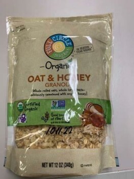 Food Recall Full Circle Market Oat & Honey Organic Granola - recalled due to undeclared almonds Garden of Light... photo #1