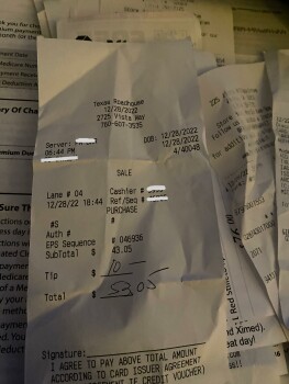 Consumer Review - Food Safety Texas Roadhouse, Vista Way, Oceanside, CA, USA Wednesday December 28 at 7 pm. Had large Filet Mignon... photo #2