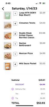 Consumer Review - Food Safety Taco Bell, North Main Street, North Canton, OH, USA My family and I ordered 4 cinnamon twists with o... photo #1