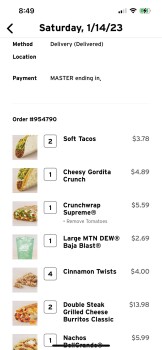 Consumer Review - Food Safety Taco Bell, North Main Street, North Canton, OH, USA My family and I ordered 4 cinnamon twists with o... photo #3