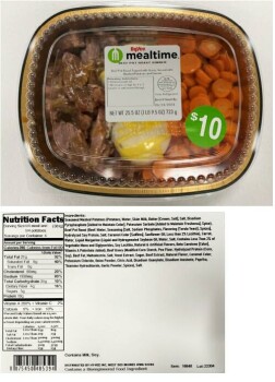 Food Recall HyVee mealtime BEEF POT ROAST DINNER - Public Health Alert  due to undeclared wheat The FSIS is issu... photo #2
