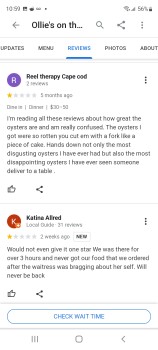 Consumer Review - Food Safety Ollie's on the Beach, 6438 Clark Street, Hudson, FL 34667, USA Suspected food poisoning. Symptoms: D... photo #2