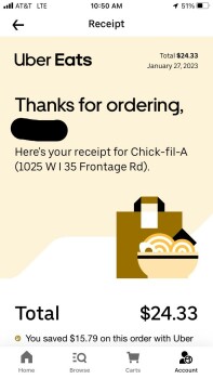 Consumer Review - Food Safety Chick-fil-A, West I 35 Frontage Road, Edmond, OK, USA 1/27/23,  chicken sandwich and chicken spicy s... photo #2