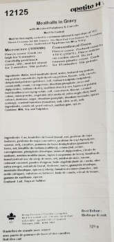 Food Recall Apetito HFS & Heart to Home Meals Meatball products - recalled due to allergens The affected product... photo #2
