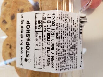 Consumer Review - Food Safety Stop and Shop - Hadley, Hadley, MA, USA Bakery Chocolate Chip Cookies
Bought the same chocolate chi... photo #2