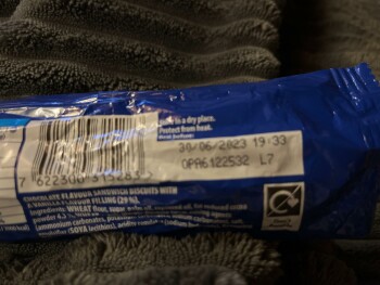 Avis du consommateur - Sécurité alimentaire Colombiers, 34440 Colombiers, France Mon fils de 10 ans a mangé des oreo original , 2h après nausées... photo #2