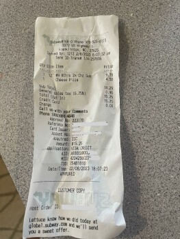 Consumer Review - Food Safety Subway, U.S. 1, Franklinton, NC, USA Yesterday before we headed home from school I bought cheese piz... photo #2