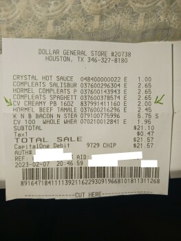 Reseña del consumidor - Seguridad alimentaria Dollar General, Almeda-Genoa Road, Houston, TX, USA Suspected food poisoning. Symptoms: Nausea, Vomi... foto #4