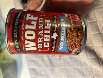 Consumer Review - Food Safety H-E-B, Texas Avenue South, College Station, TX, USA I had a can of wolf brand chili no beans last ni... photo #3