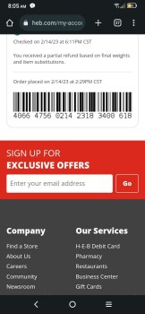 Verbraucherbewertung – Lebensmittelsicherheit H-E-B, 5910 Babcock Road, San Antonio, TX, USA Yesterday I purchased a delivery order and what it wa... Foto #7