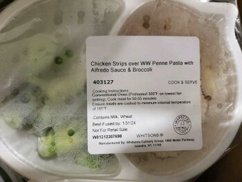 Food Recall Whitsons RTC Chicken Alfredo with broccoli & penne pasta meals - recalled due to Misbranding & Aller... photo #3