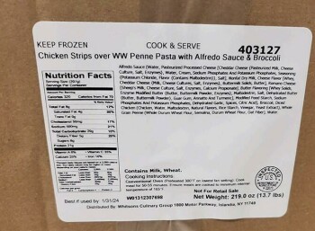 Food Recall Whitsons RTC Chicken Alfredo with broccoli & penne pasta meals - recalled due to Misbranding & Aller... photo #4