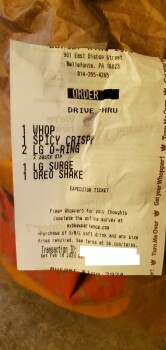 Consumer Review - Food Safety Burger King, East Bishop Street, Bellefonte, PA, USA Last night,  My son had a spicy chicken king bu... photo #3