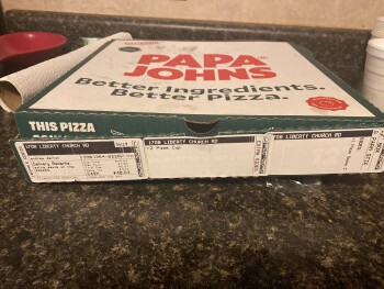 Consumer Review - Food Safety Papa Johns Pizza, Tennessee Street, Yadkinville, NC, USA 100% certain this location and Papadia. It... photo #1
