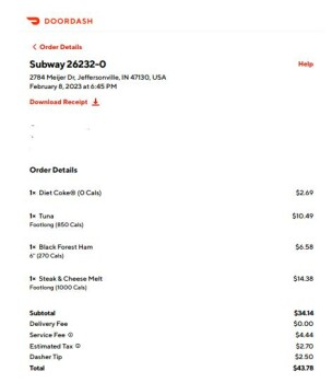Consumer Review - Food Safety Subway, East 10th Street, Jeffersonville, IN, USA Have eaten at here the last three times have gotte... photo #3