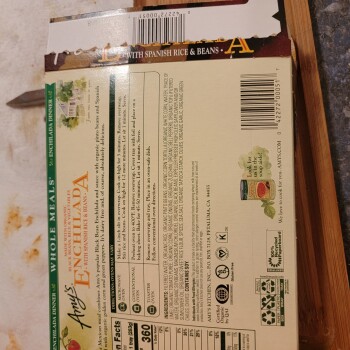 Consumer Review - Food Safety Safeway, Colorado 92, Delta, Colorado, USA Amy's bean enchilada meal photo #2