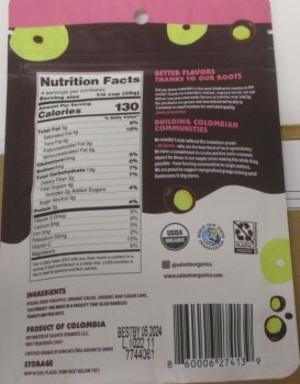 食品召回 Salento Organics dark chocolate products - recalled due to undeclared milk The affected products are... 照片 #7
